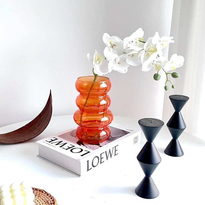 Modern Colored Creative Glass Vase Factory - OEM Amber Pink Clear Colored Hydroponic