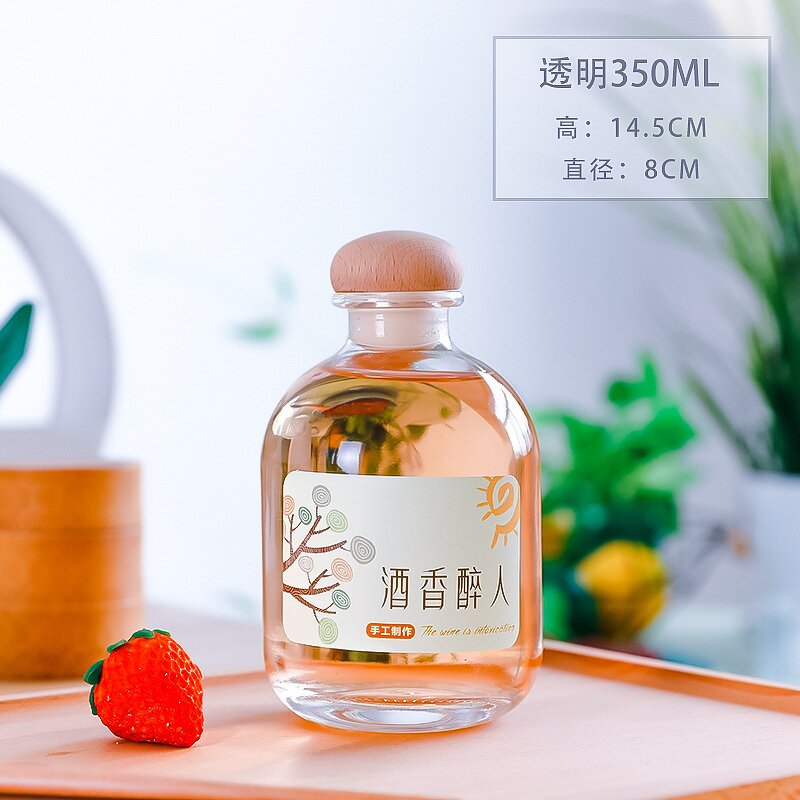 Liquor Beverage Glass Bottles Manufacturer - OEM 100-500ml Mini Wine Bottles with Cork