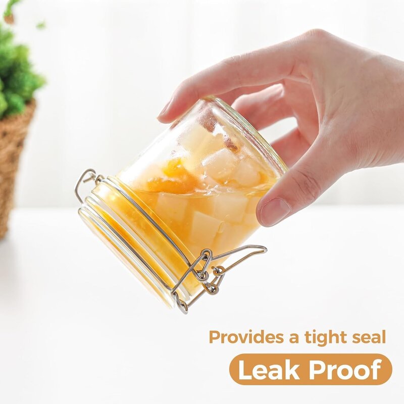 Small Airtight Glass Jars Manufacturer - OEM 8oz 250ml Food Storage Jar Round Mini