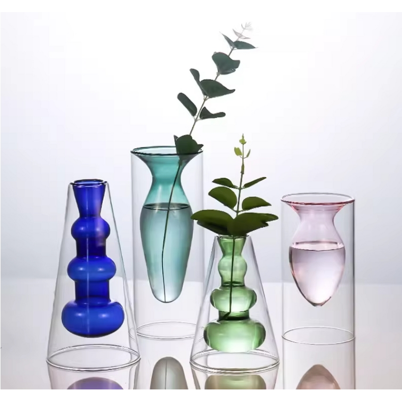 Empty Colored Borosilicate Glass Vase Factory - OEM Best Sell Products Luxury for Wedding