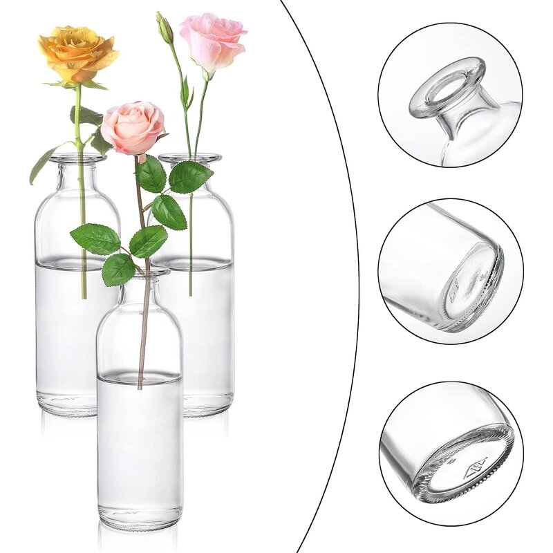 Mini Small Glass Luxury Vase Set Manufacturer - OEM Wholesale Aromatherapy Bottle Flower