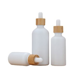 White Glass Essential Oil Bottle Factory - OEM 5-100ml Uv Coating with Gold Lid