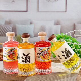 Fruit Wine Glass Bottle Factory - OEM Custom 500ml 16oz with Wooden Cork for Spirit