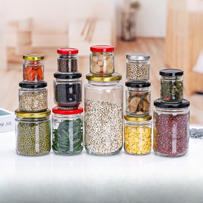 Food Storage Jar Manufacturer - OEM 50-500ml Jam Sauce Spice Nuts Round Empty