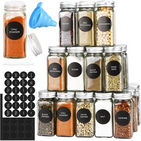 Airtight Glass Spice Containers Manufacturer - OEM 4oz 120ml Square Empty with Shaker Lid