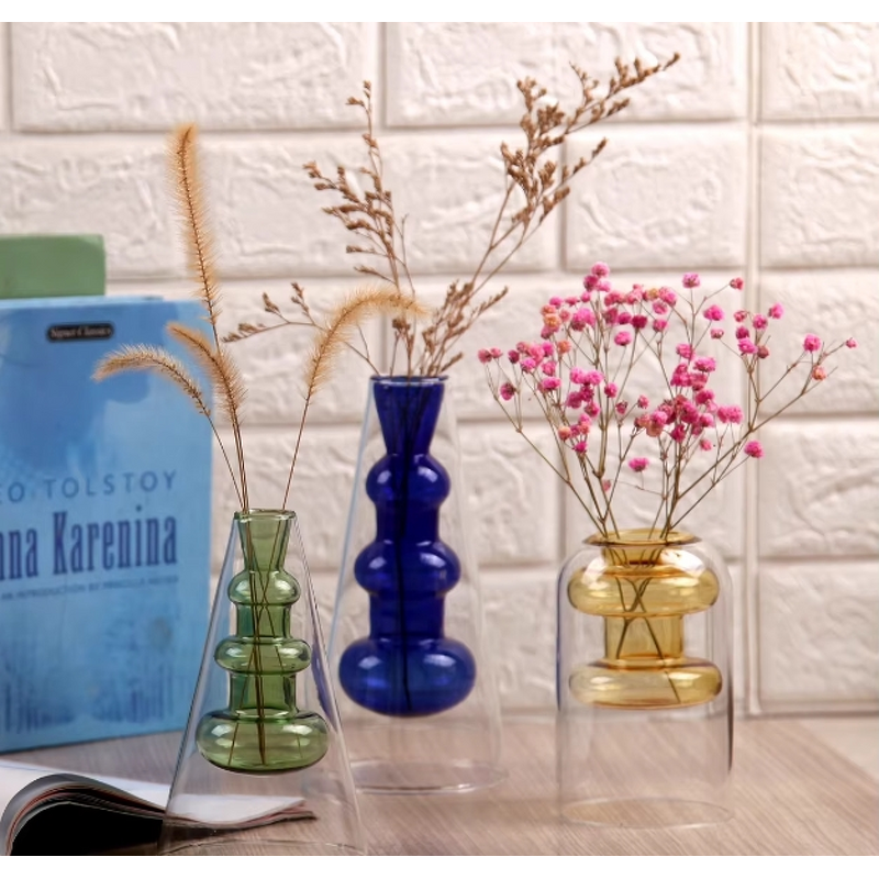 Empty Colored Borosilicate Glass Vase Factory - OEM Best Sell Products Luxury for Wedding