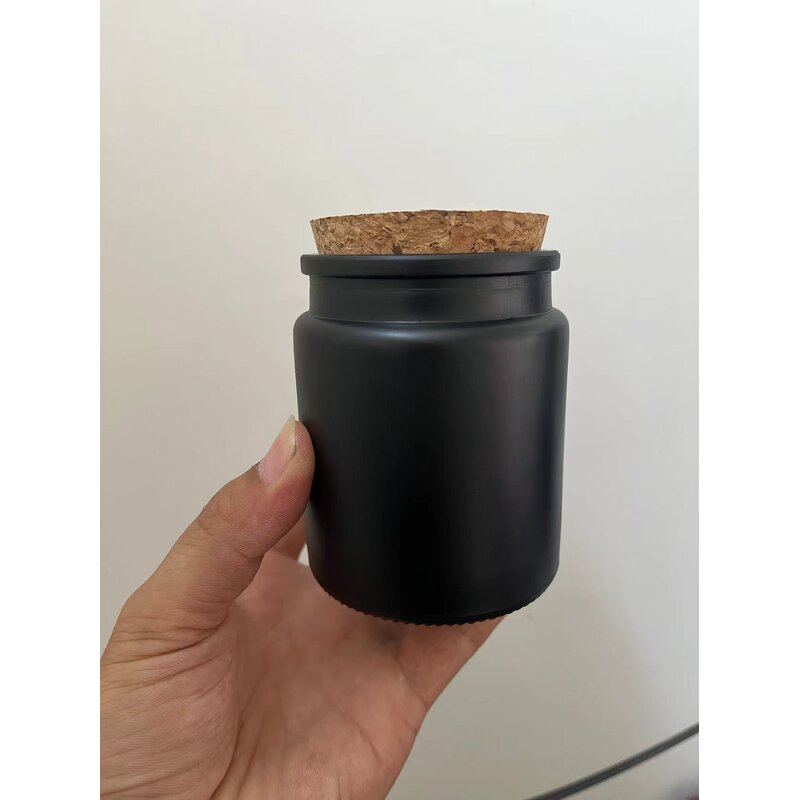 Glass Candle Holders Manufacturer - OEM 100-200ml Clear Amber Green with Cork Wooden