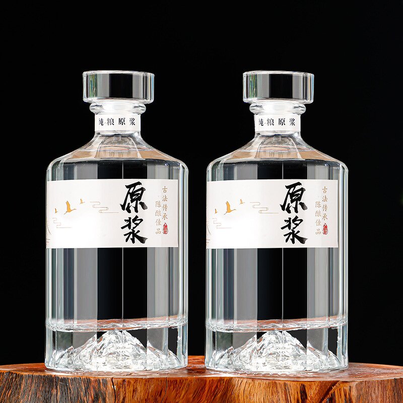 Mountain Base Wine Bottle Manufacturer - OEM Custom 100-1000ml Whisky Brandy Rum Glass