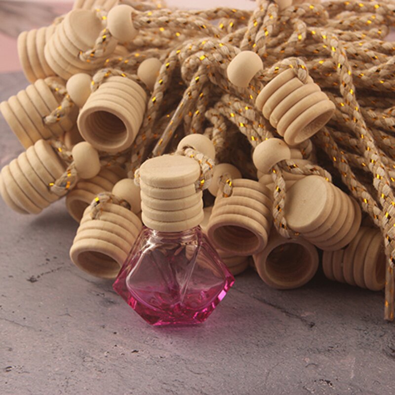 Round Five Thread Perfume Bottle Wooden Cap Factory - OEM Cover for Car Perfume Glass