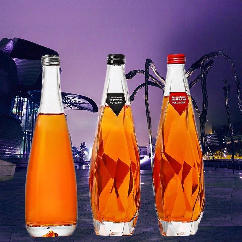 Diamond Shape Wine Bottle Manufacturer - OEM Wholesale Empty New Design 350-750ml