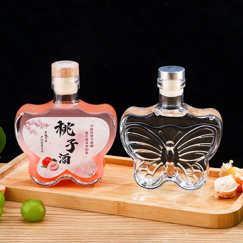 Frosted Fruit Wine Bottle Manufacturer - OEM Clear 250ml Plum Juice Drink Sealed Empty