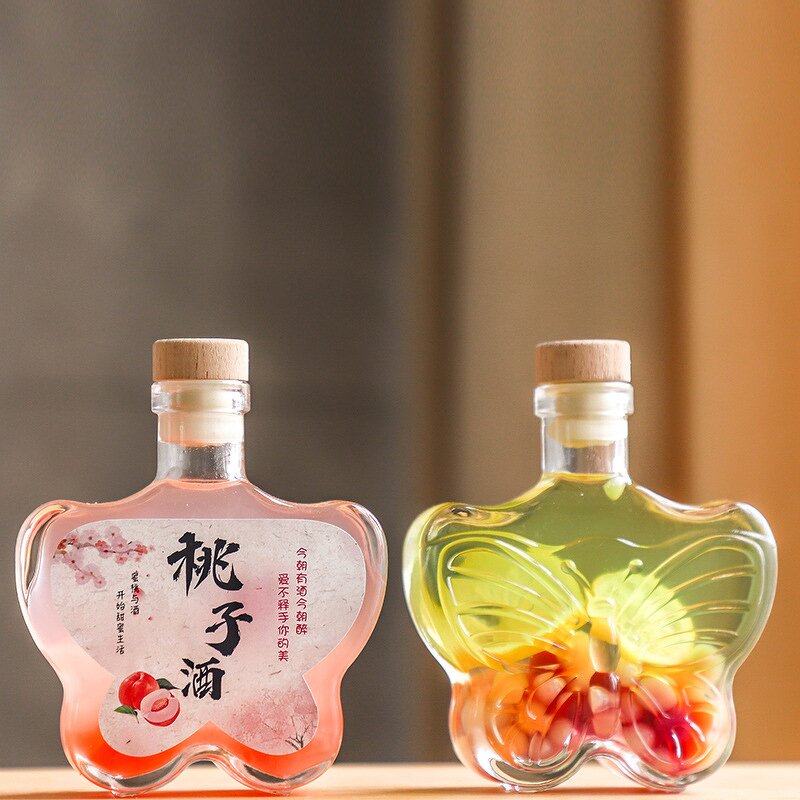 Frosted Fruit Wine Bottle Manufacturer - OEM Clear 250ml Plum Juice Drink Sealed Empty