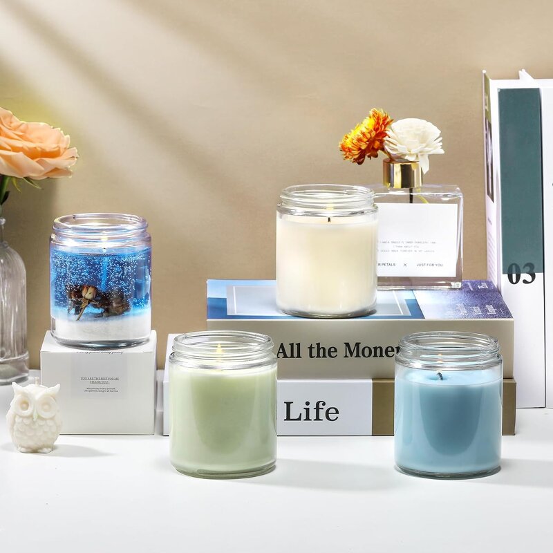 Glass Candle Jars with Bamboo Lids Factory - OEM 250ml 8oz Bulk Clear Round for Making