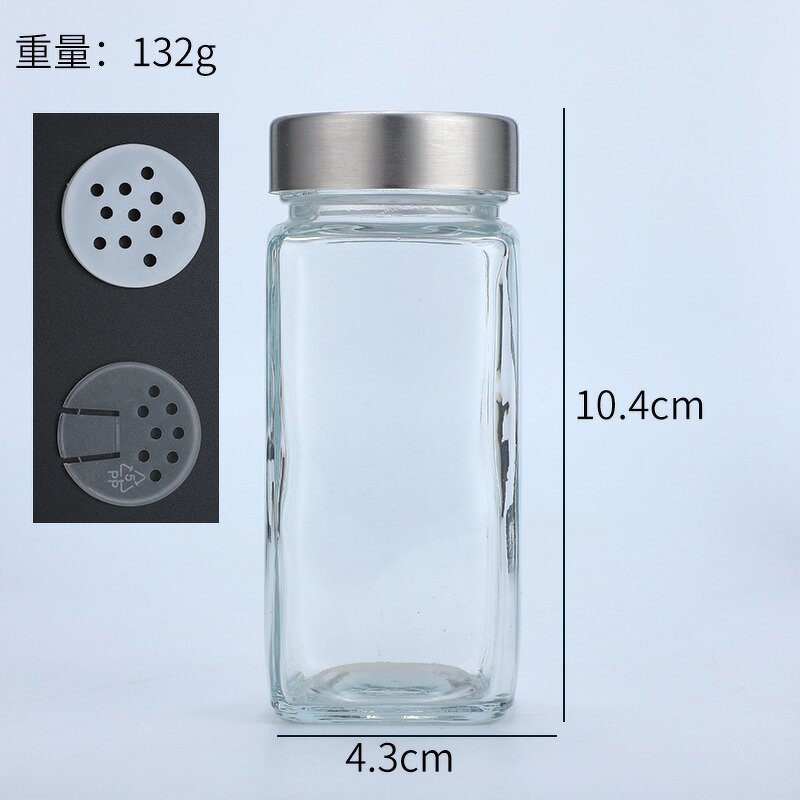 Glass Spice Jars with Labels Factory - OEM Hot Sale 4oz Seasoning Containers Set