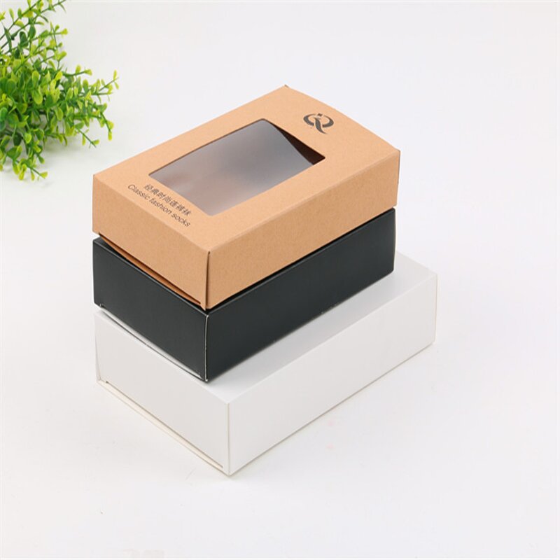 Food Grade White Cardboard Paper Box Factory - OEM Custom Logo Printed with Clear Window