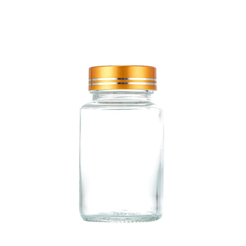 Clear Glass Capsule Bottle Factory - OEM Custom Logo Wide Mouth 50-150ml Pill
