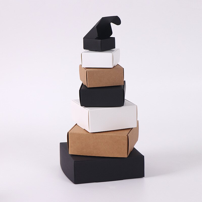 Customized Folding Recycled Craft Paper Box Factory - OEM Stock Size Brown White Black