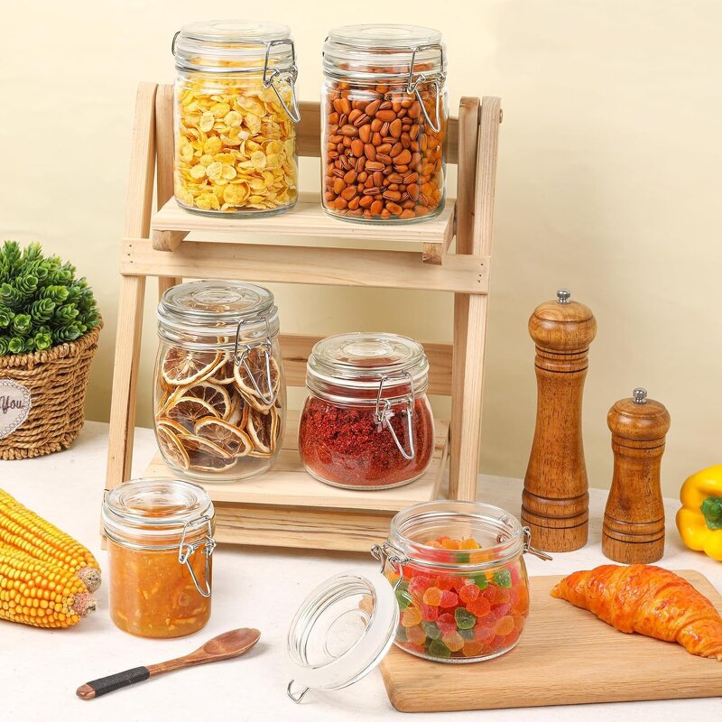 Small Airtight Glass Jars Manufacturer - OEM 8oz 250ml Food Storage Jar Round Mini