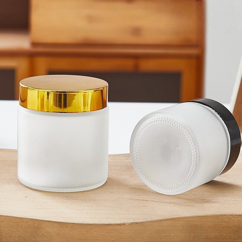 Frosting Glass Jars Manufacturer - OEM 5-150g Face Cream Bottle Cosmetic Packaging