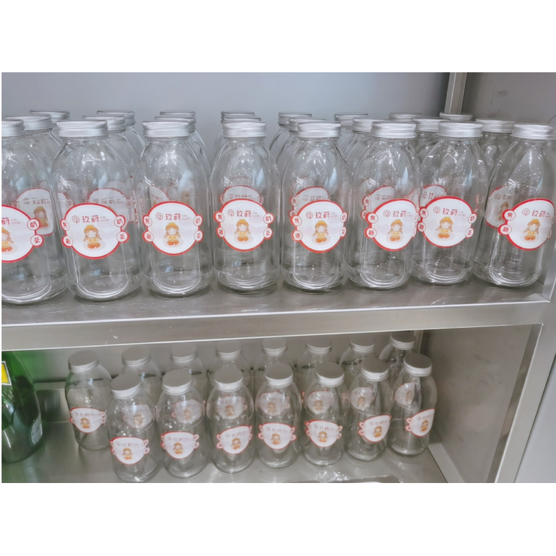 Milk Glass Bottle Factory - OEM Wholesale Custom Design 300-500ml Fresh with Lid