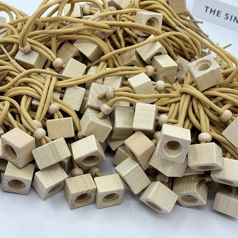 Custom Logo Wooden Cap for Car Diffuser Manufacturer - OEM Perfume Bottles Pendant 8ml