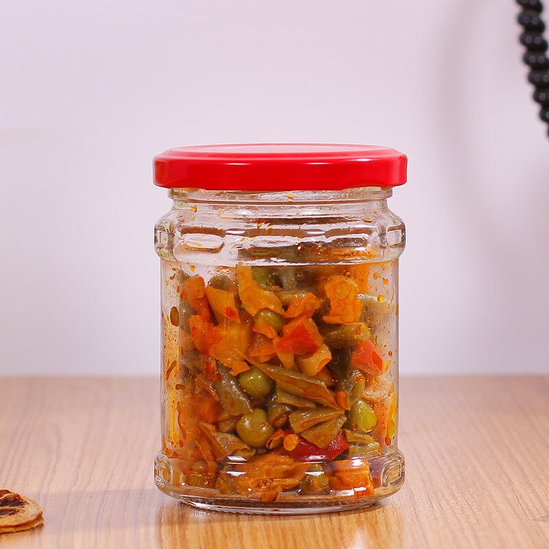 Laoganma Glass Chili Sauce Jar Factory - OEM 200-280ml Pickled Vegetables with Cover
