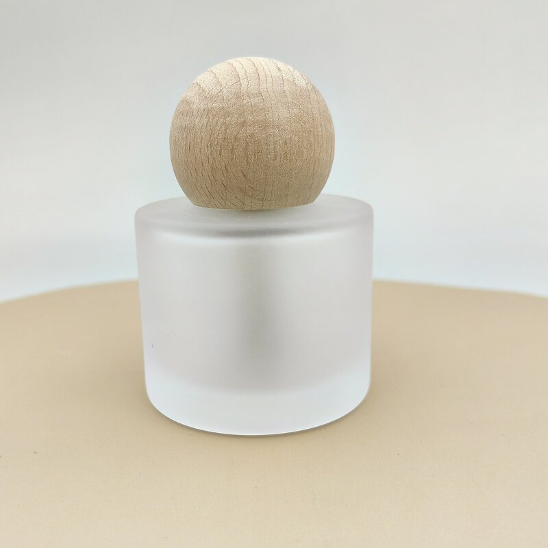 Luxury Glass Diffuser Bottle Manufacturer - OEM Custom Logo 50ml with Wooden Cap Gift
