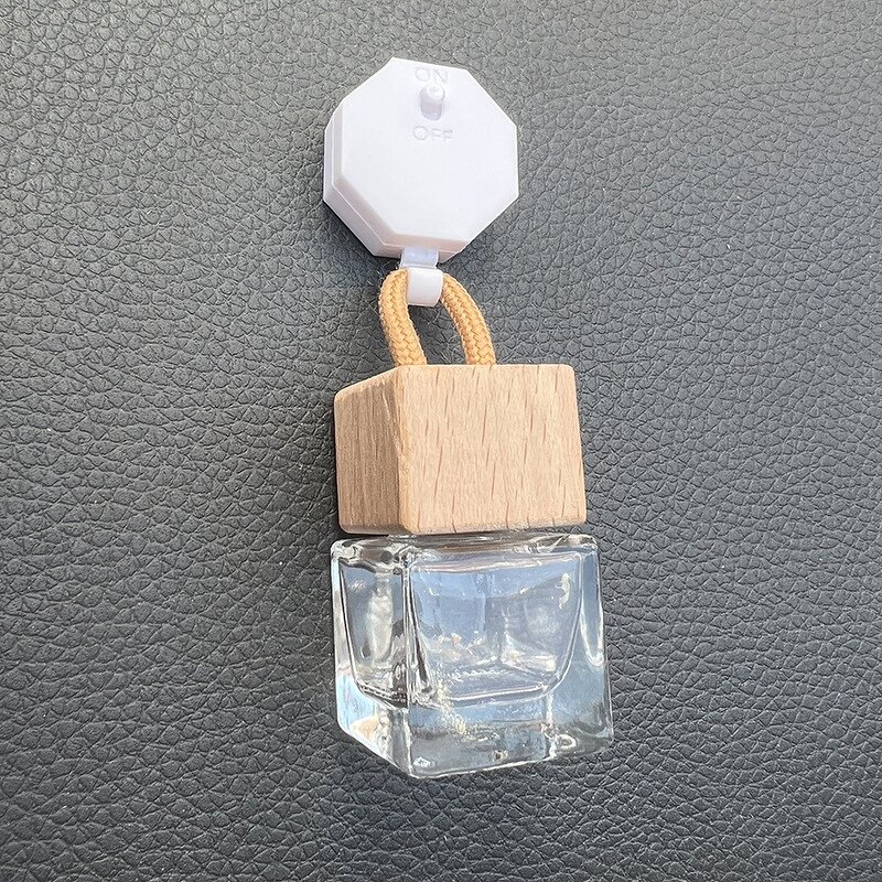 Square Car Perfume Diffuser Bottle Manufacturer - OEM Empty 8ml with Easy-to-pull Buckle