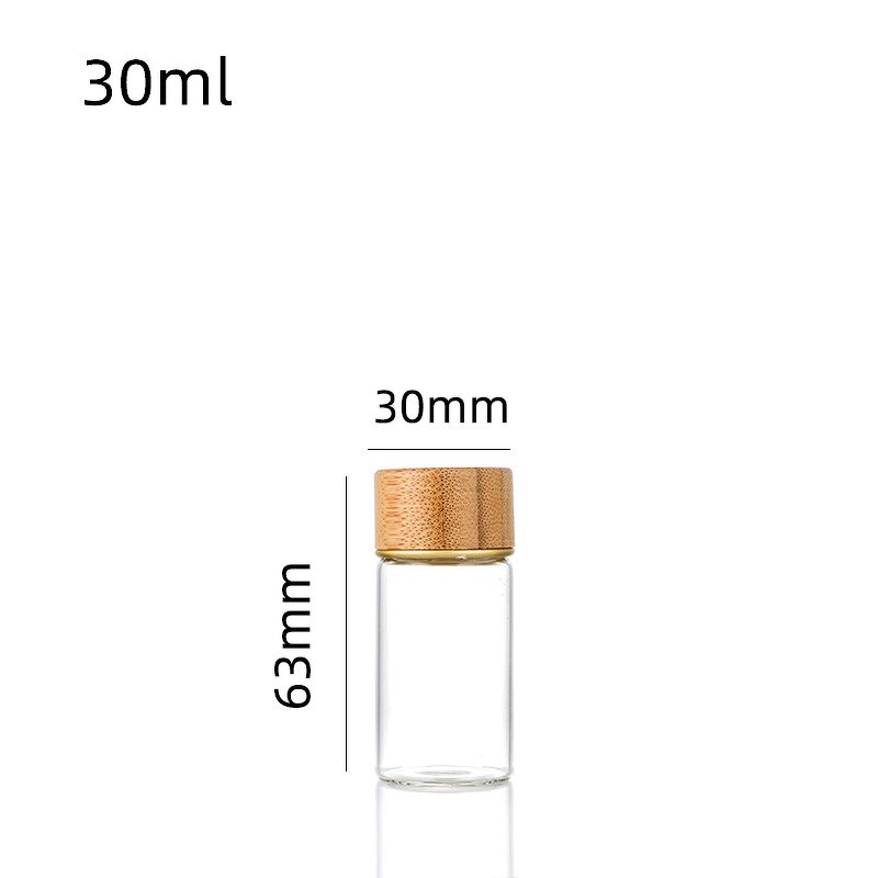 Glass Vials for Seed Flower Manufacturer - OEM Wholesale 20-100ml Empty with Bamboo Lid