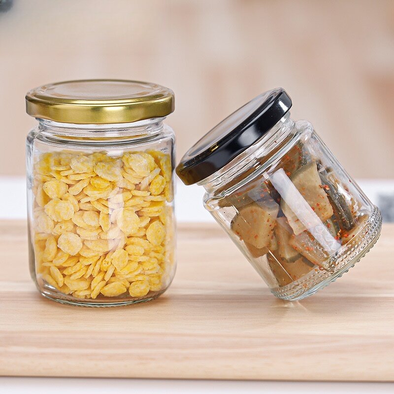 Glass Canning Jars Factory - OEM Bulk 8-16oz 500ml Round Shape Salsa Jam with Metal