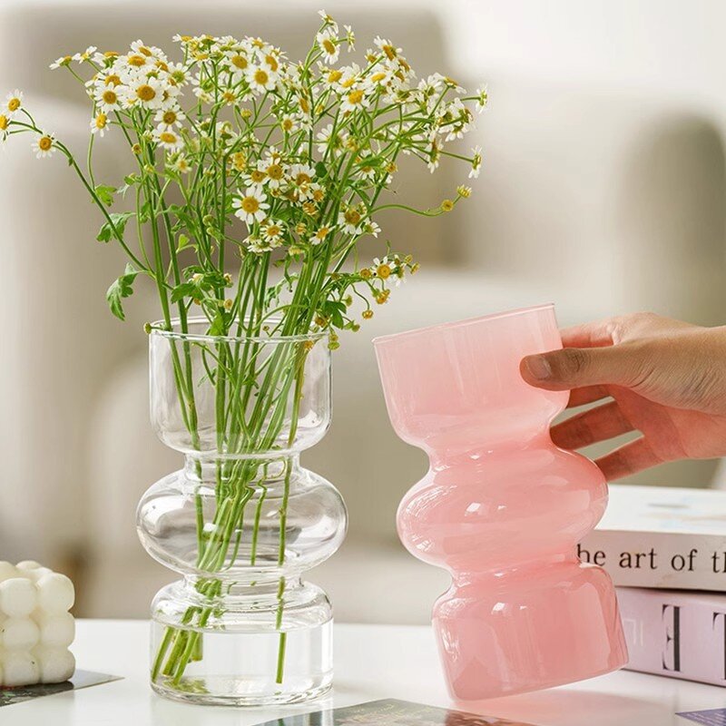 Creative Glass Vase Factory - OEM Luxury for Home Decor Amber Transparent Colored