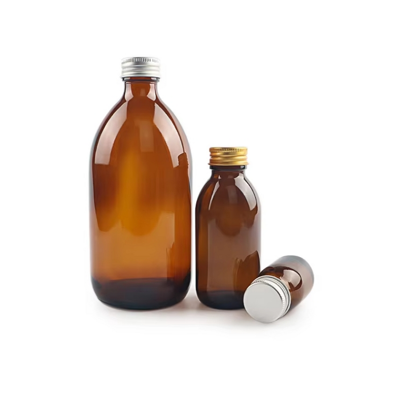 Empty Amber Brown Oral Liquid Bottle Factory - OEM 30ml Syrup Glass with Aluminum Cover