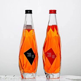 Unique Shaped Wine Bottle Factory - OEM Wholesale 350-750ml Clear Diamond Shape Vodka
