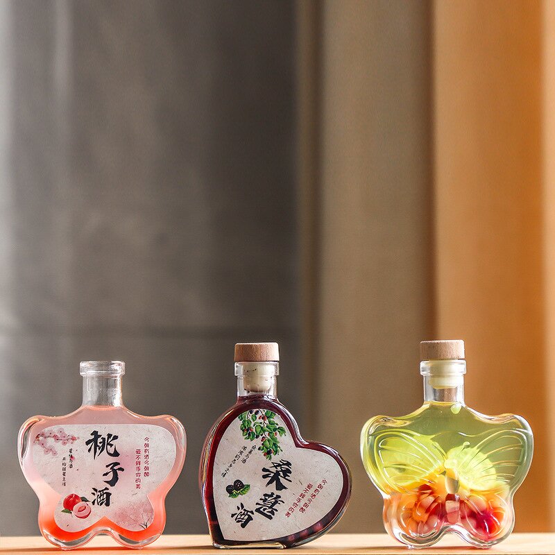 Clear Flat Plum Wine Bottle Factory - OEM Wholesale 250ml Juice Ice Wine Whiskey Decanter