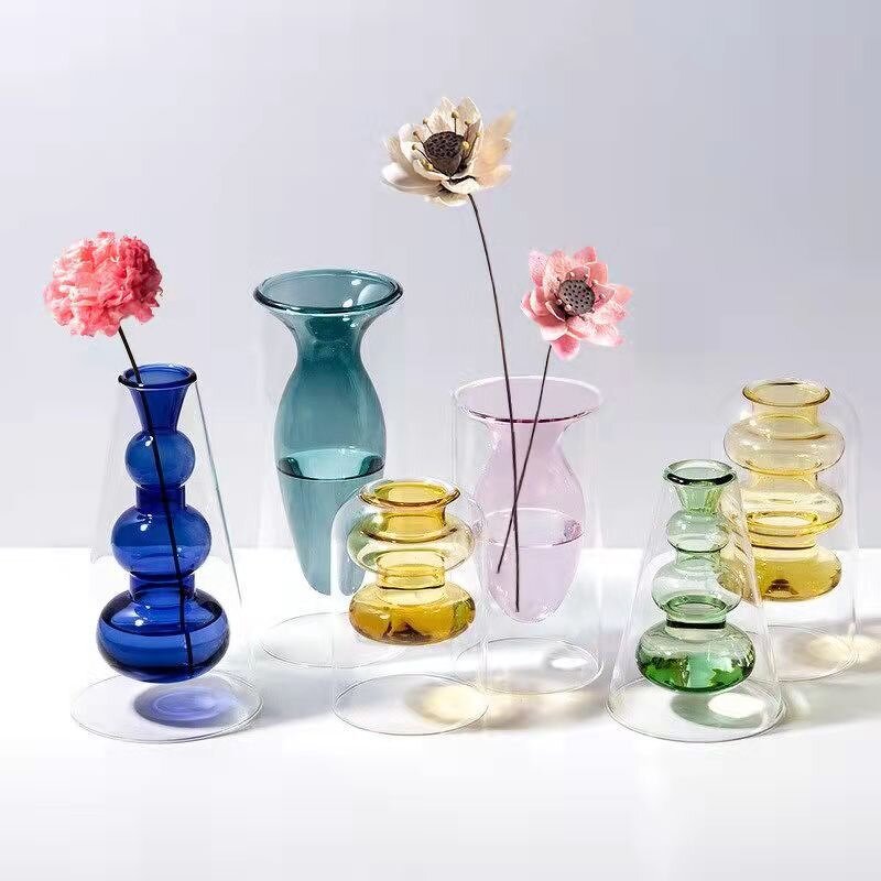 Transparent Glass Vase Manufacturer - OEM Modern Home Decor Tabletop Flower Arrangement