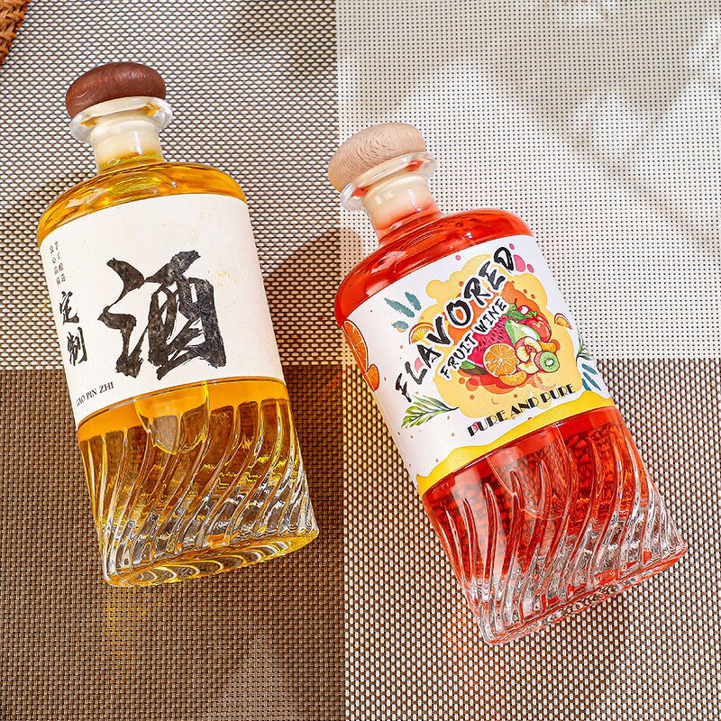 Empty Glass Fruit Wine Bottles Manufacturer - OEM 16oz 500ml for Beverages with Cork