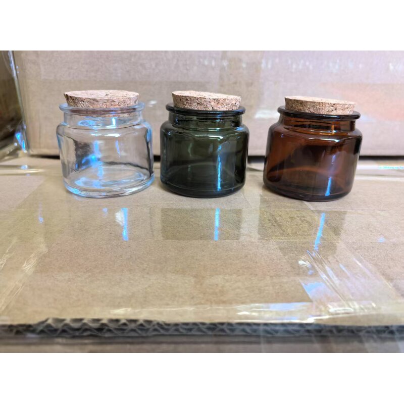 Glass Candle Jars Manufacturer - OEM 100-200ml Clear Amber Green for Making Candles