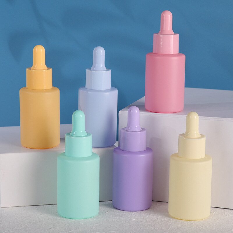 Empty Macarons Colored Glass Dropper Bottle Manufacturer - OEM Wholesale 30ml Frosted