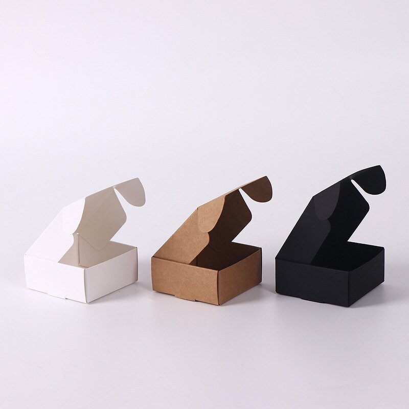 Customized Folding Recycled Craft Paper Box Factory - OEM Stock Size Brown White Black