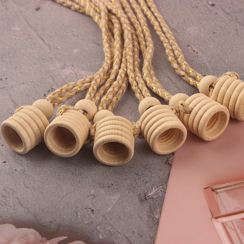 Round Five Thread Perfume Bottle Wooden Cap Factory - OEM Cover for Car Perfume Glass