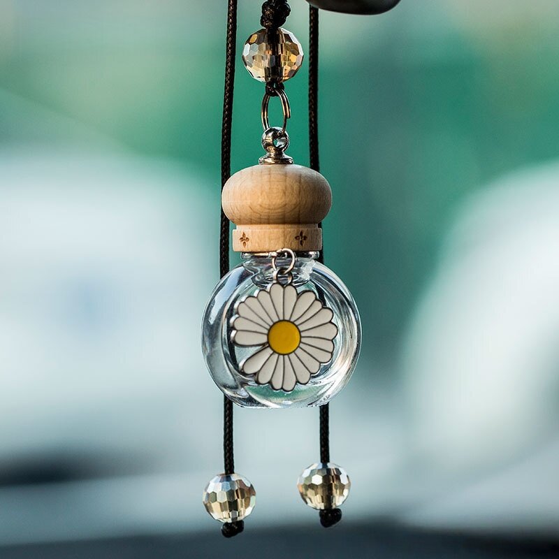 Car Aroma Diffuser Perfume Bottle Manufacturer - OEM Stock 10ml Clear Flat Hanging Glass