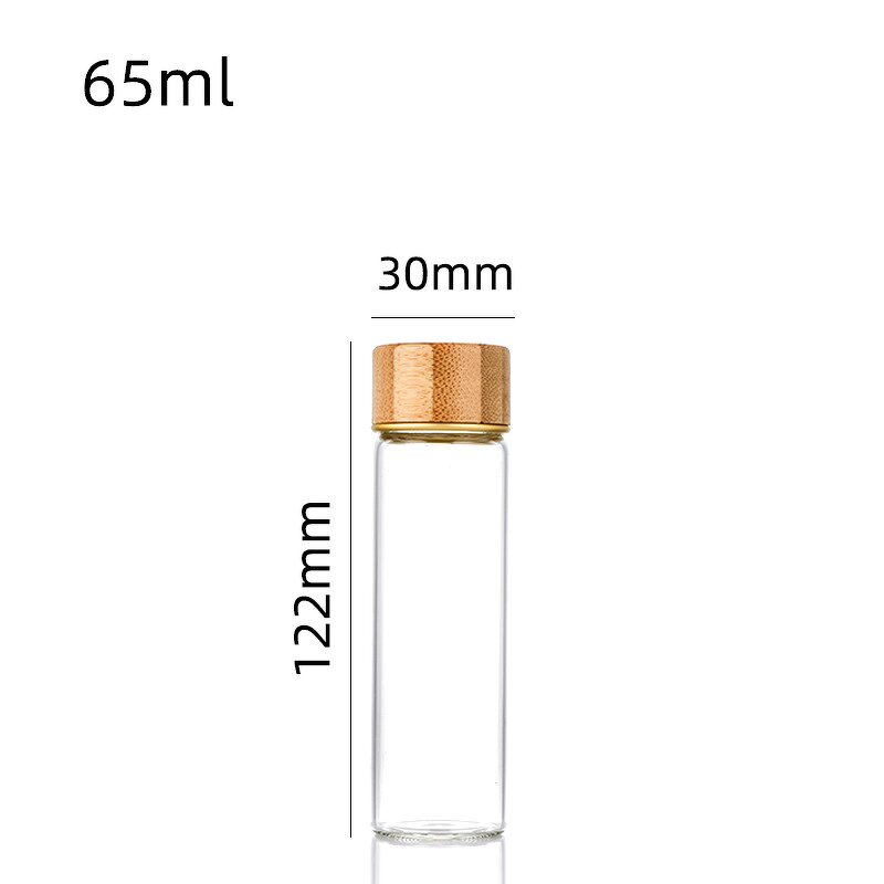 Glass Vials for Seed Flower Manufacturer - OEM Wholesale 20-100ml Empty with Bamboo Lid