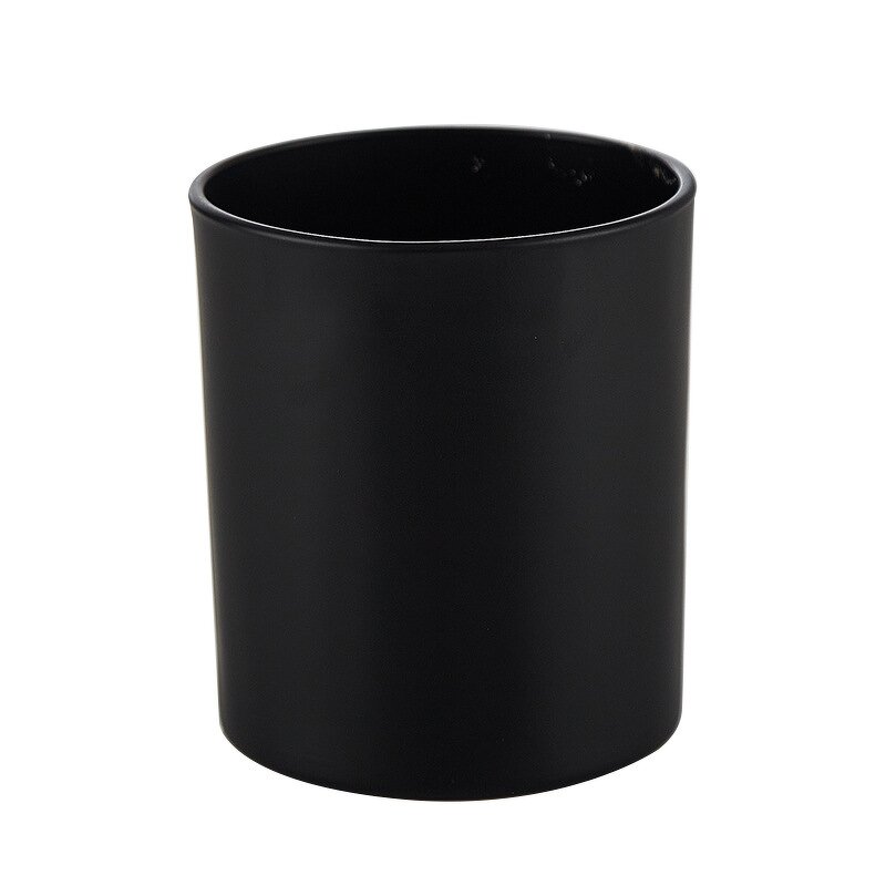 Luxury Black Frosted Glass Candle Jars Factory - OEM Custom Logo 7-14oz with Lids Holder