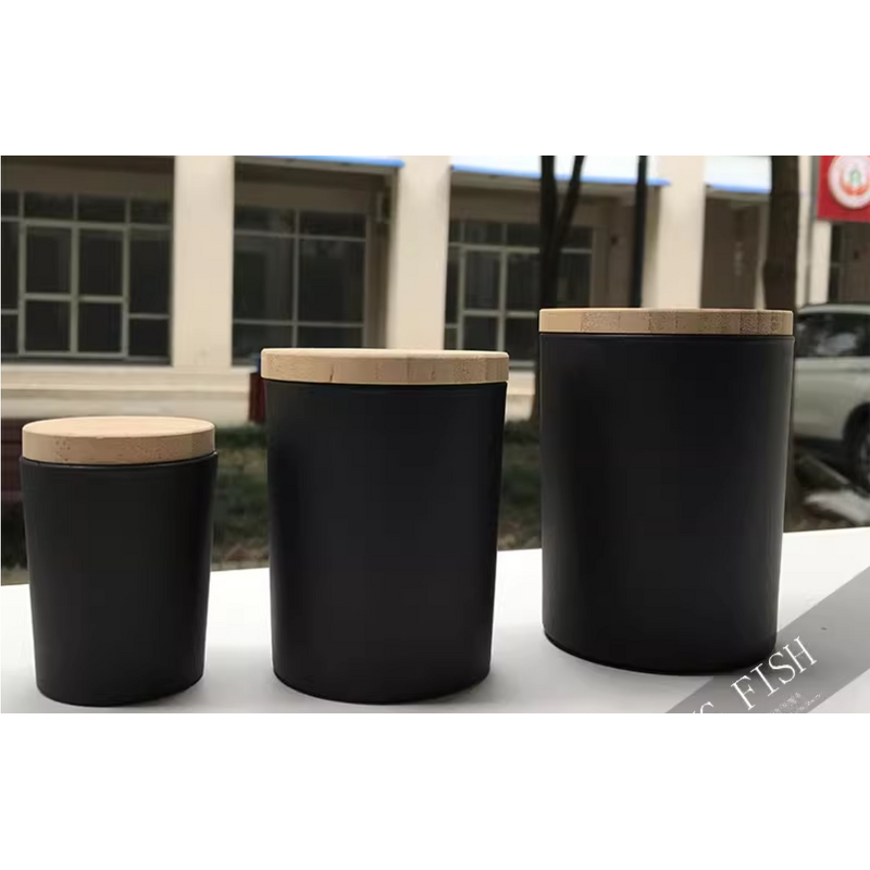 Decorative Glass Candle Jar Manufacturer - OEM Clear Matte Black Frosted White with Lids