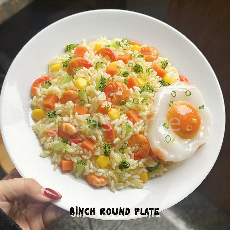 Fried Rice Model Factory - OEM Custom 8 Inch Round Plate Vegetable
