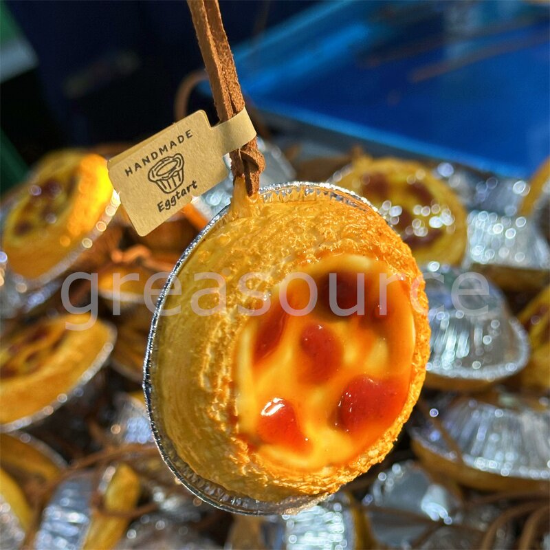 Egg Tart Model Manufacturer - OEM Custom Glazed Leather Hanging Strap