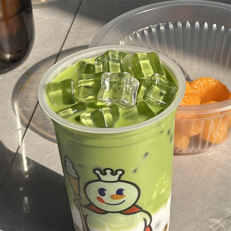 Bubble Tea Model Manufacturer - OEM Custom 16oz Matcha Latte Boba
