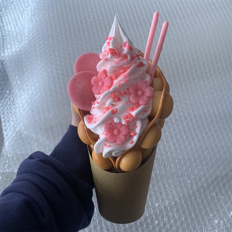 Bubble Waffle Model Manufacturer - OEM Custom Pink Cherry Blossom Sakura