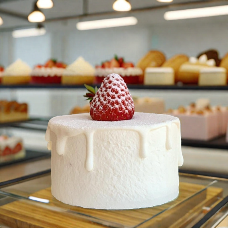 Cake Model Factory - OEM Custom 4-inch Fresh Strawberry Cherry Fruit