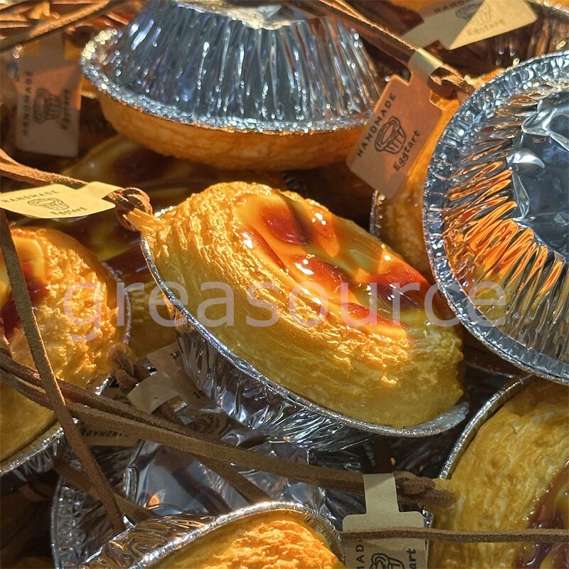 Egg Tart Model Manufacturer - OEM Custom Glazed Leather Hanging Strap